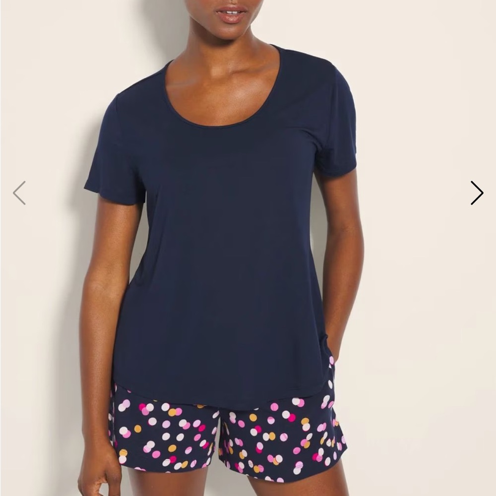 Soma Cool Nights Navy and Polka Dot Set - Picture 4 of 4